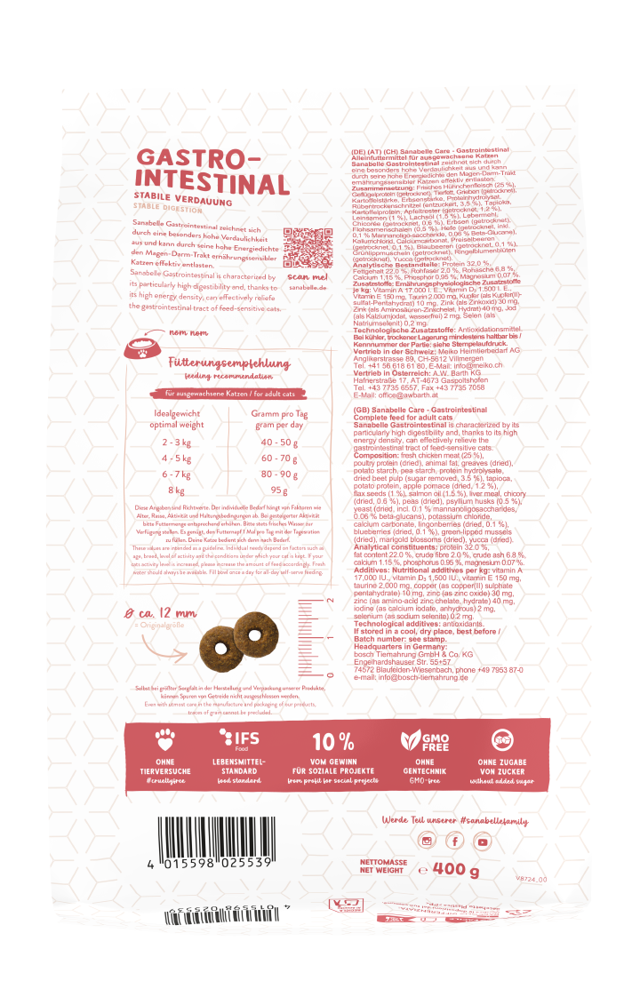 Sanabelle Katzen-Trockenfutter Gastrointestinal